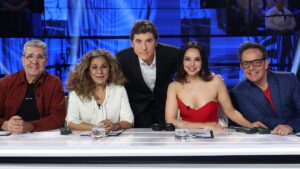 Manel Fuentes y el jurado de 'Tu cara me suena 12'.